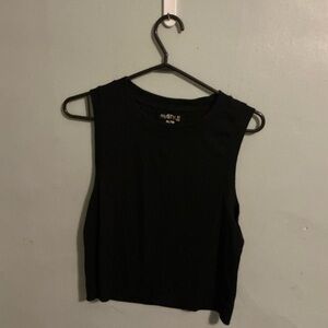 mStyle Black Sleeveless Crop Top